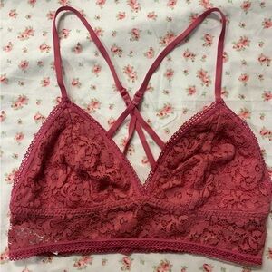 Xhilaration rose lace bralette